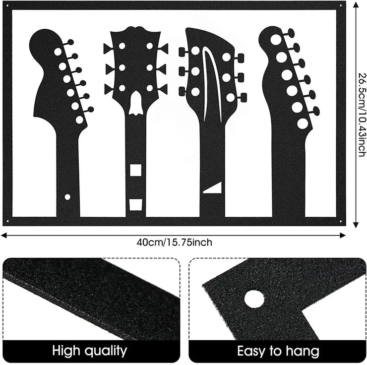 Rustic Metal Guitar Wall Art