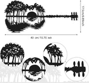 Rustic Metal Guitar Wall Art