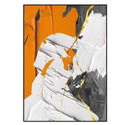 Beige, Brown, Abstract Oil Painting on Canvas